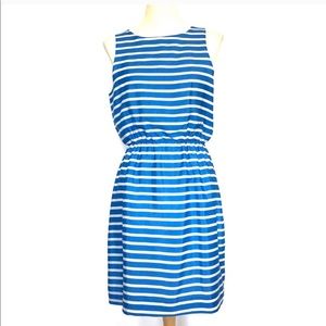 J Crew blue and white stripe dress